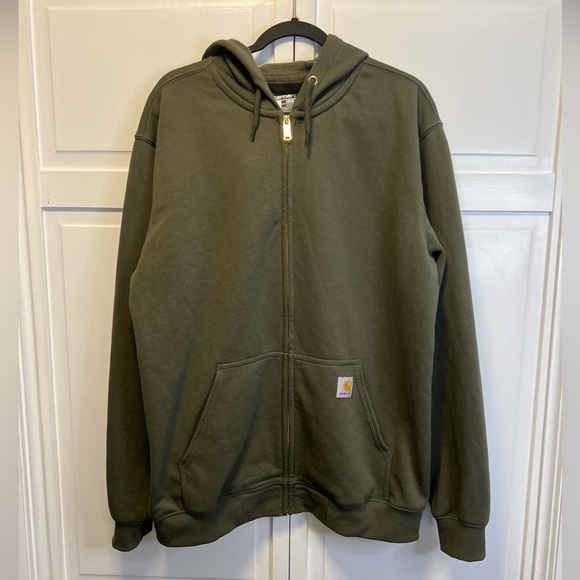 Carhartt Loose Fit Midweight Full-Zip Sweatshirt Size Men’s Large Color Green - Picture 1 of 11
